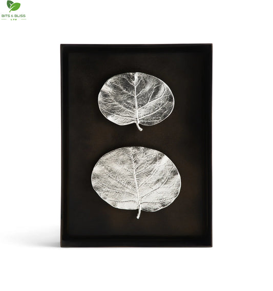 Plant Leaf Silver Shadow Boxes